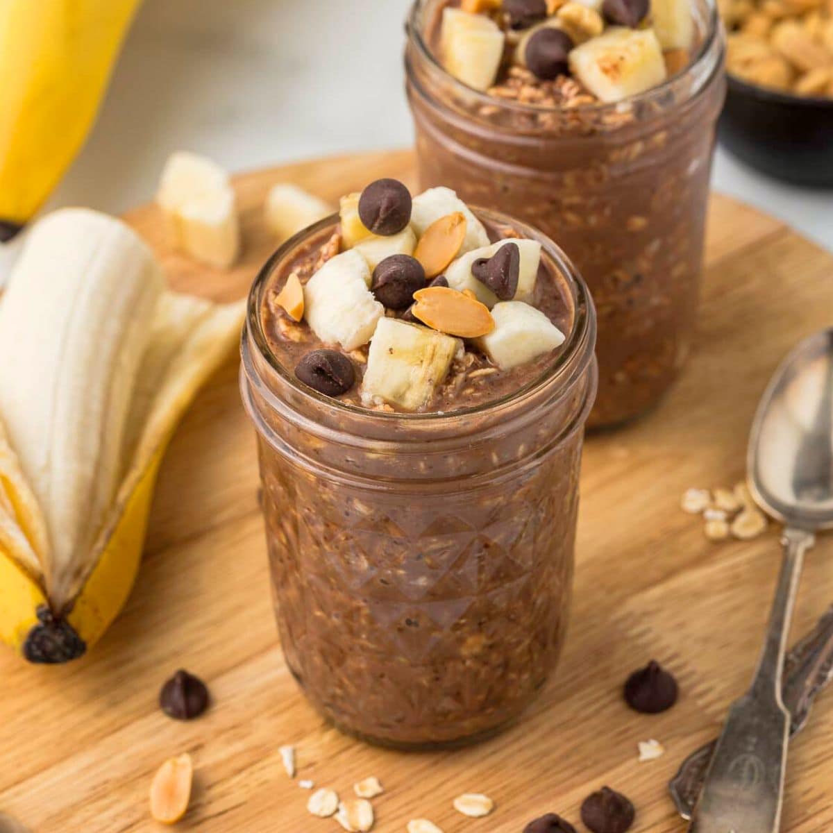 PB & Chocolate Banana Oats