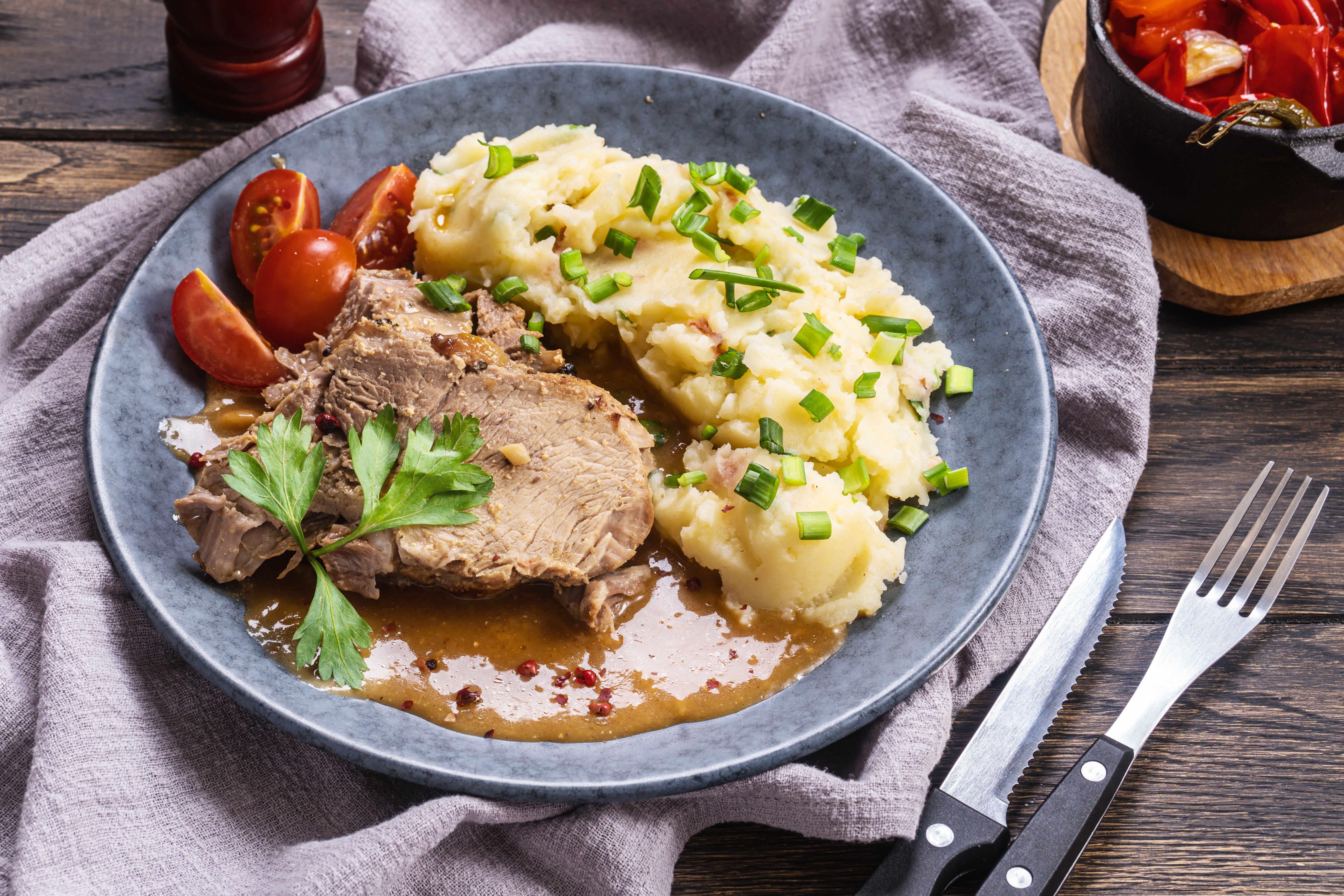 Steak With Mashed Potatoes