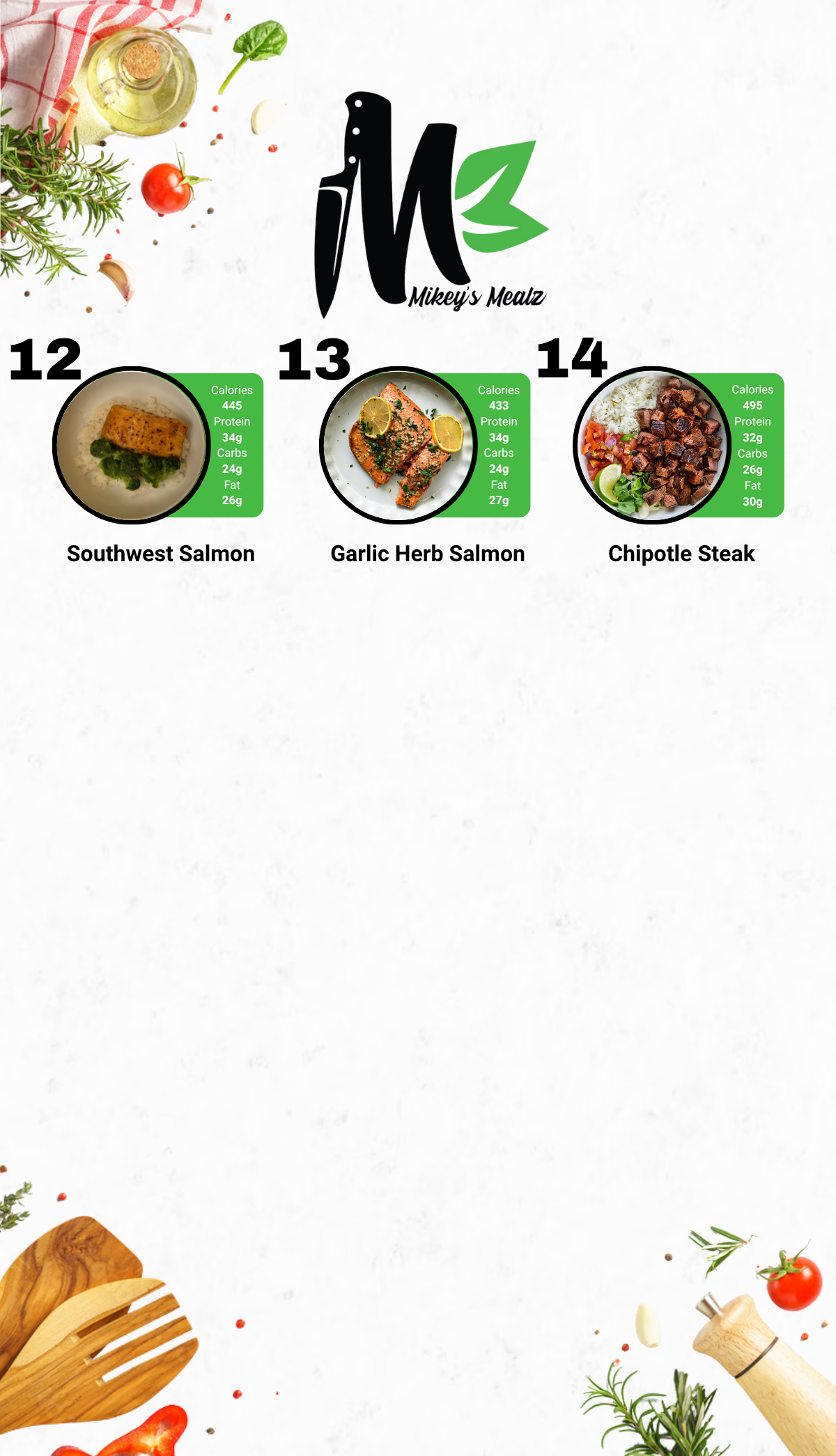 Healthy Meal Prep in San Diego | MIX & MATCH 10 WEEKLY MEALS PLAN!